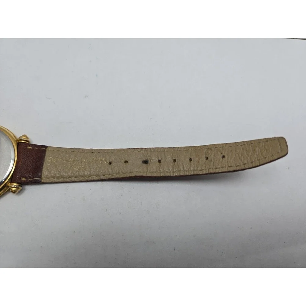 Vintage Seiko Vendome Obus 35mm Watch Gold Tone Quartz Art Deco New Battery